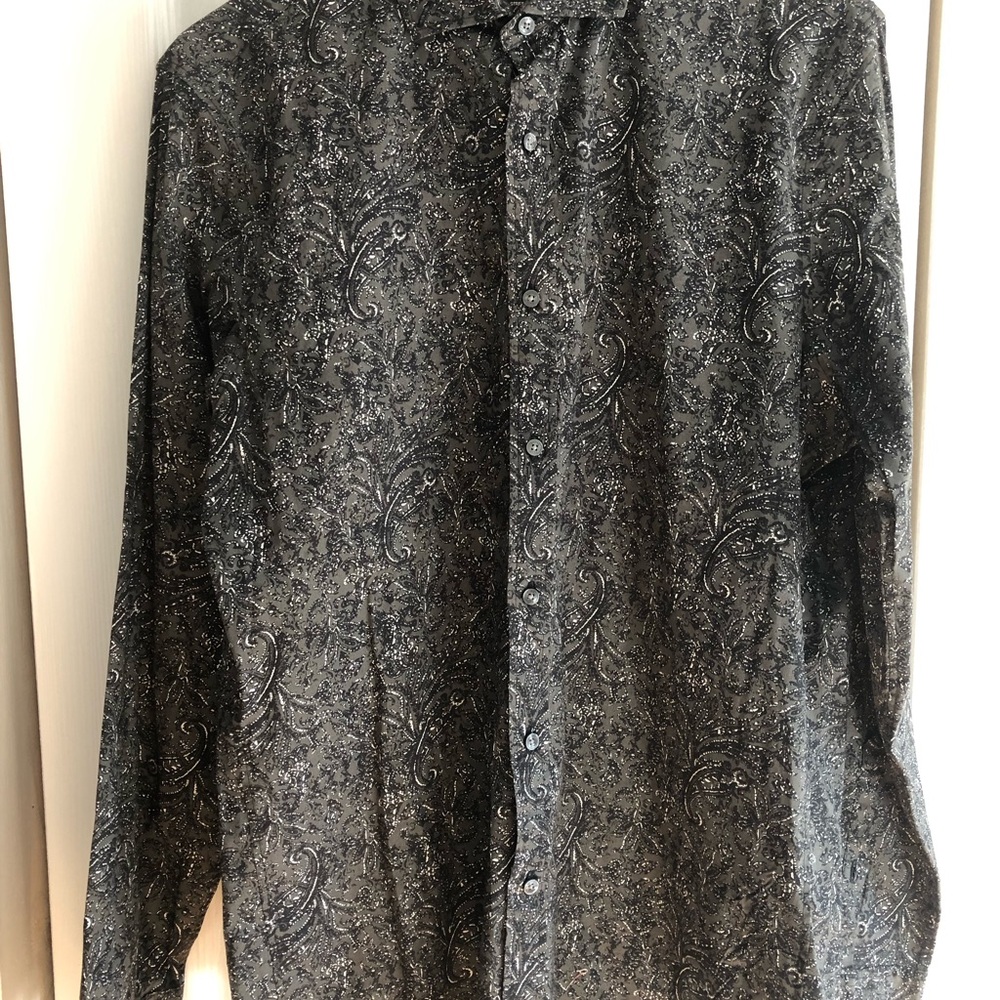 Michael Kors Black and White Patterned Shirt
